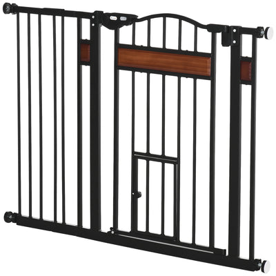 29.1''-41.3'' Extra Wide Dog Gate with Cat Door