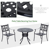 Table à manger ronde pour patio 33 pouces avec trou pour parasol