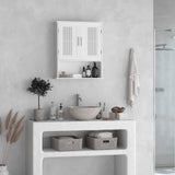Modern Wall Mount Bathroom Cabinet, Storage Organizer with 2 Door Cabinet and Shelf