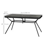 Rectangle Outdoor Dining Table for 6, with 1.7