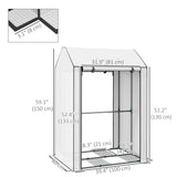 Mini Greenhouse with 4 Wire Shelves