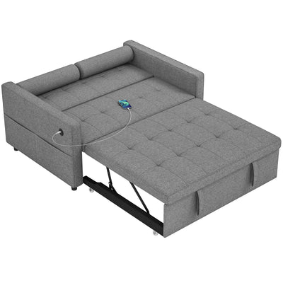 Canapé-lit Convertible, Petit Causeuse Lin Futon pour Salon