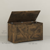 31.5 Inches Storage Chest, Storage Trunk with 2 Safety Hinges for Living Room