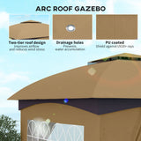 11' x 11' Outdoor Gazebo, Galvanised Steel Frame