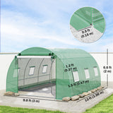 Walk-in Tunnel Greenhouse, Roll-up Mesh Door