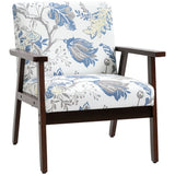 Fauteuils d'appoint modernes avec siège rembourré, fauteuil en tissu aspect lin pour chambre à coucher