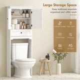 Over The Toilet Storage, Modern Bathroom Cabinet Over Toilet with Drawer, Cabinet and Adjustable Shelf