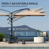 Patio Offset Umbrella UPF 50+ UV Protection