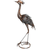 Garden Statue Heron Standing Lawn Sculpture Statue Ornament with Stakes for Lawn