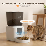 Automatic Cat Feeder, 2.4G WiFi, Smart APP Control 8L Pet Feeder Dispenser 1-10 Meals with 10s Meal Call Back