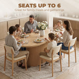 Dining Table Modern Farmhouse Kitchen Table Under-Table Cabinet