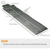 Coussin de Remplacement pour Chaise Longue de Jardin, Coussins de Patio à Siège Profond avec Rembourrage Épais, Appuie-tête