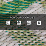 Reversible Outdoor Rug with Carry Bag, 9' x 12' Waterproof Rug