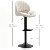 Ensemble de 2 tabourets de bar, Tabourets pivotants avec dossier, hauteur ajustable et repose-pieds pour îlot de cuisine