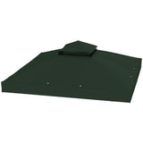 10' x 10' Gazebo Canopy Replacement Cover, 2-Tier Garden Gazebo Roof Replacement
