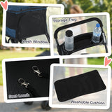Foldable Pet Stroller for Small Dogs and Cats with 4 Wheels, Mesh Windows, Storage Tray