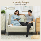 2 Seater Sofa, Small Modern Couch with High-Resilience Foam