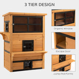Maison pour chat, Abri félin extérieur 3 étages