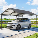 10 x 15ft Metal Carport, Heavy-Duty Carport Canopy with Reinforced Steel Frame & Roof