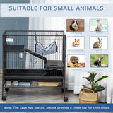 Cage pour petits animaux avec hamac, cage pour furet 3 étages avec plateau amovible