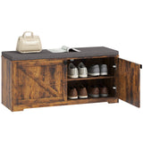 Shoe Storage Bench with Padded Seat, Entryway Bench Holds up to 352 lb, Shoe Organizer, 8 Pairs