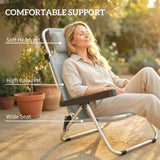 Ensemble de chaises de plage pliantes 2 pièces, chaises de camping de plage inclinables à dos de sac à dos avec dossier réglable 4 positions