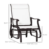 Outdoor Glider Chair, Patio Glider with Steel Frame and Mesh Fabric