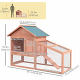 2 Tier Rabbit Hutch Outdoor Bunny House Guinea Pig Cage with Removable Tray