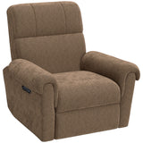 Power Recliner Chair, Fabric Upholstered Recliner Chair with USB Ports, Swivel and Rocking Function, Footrest