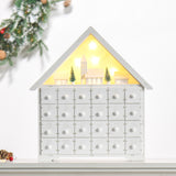 Christmas Advent Calendar, 2022 Light Up Table Xmas Wooden