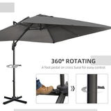 Parasol de patio cantilever 9 pi, inclinaison