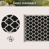 Reversible Outdoor RV Rug, 9' x 18' Patio Floor Mat