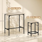 3-Piece Dining Table Set for 2, Bar Table and 2 Stools for Kitchen, Small Space