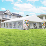 23' x 39' Party Tent, Heavy Duty Outdoor Canopy Tent Shelter with 2 Doors and 12 Windows for Parties