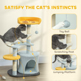 Cat Tree for Indoor Cats, 31.5 inch Cat Tower with Plush Perch