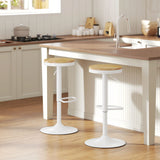 Wood Barstools Set of 2, Swivel Bar Stools with Adjustable Height for Kitchen Counter