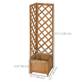 Jardinière Surélevée Bois avec Treillis pour Plantes Grimpantes, 16