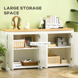 Buffet de rangement, table de buffet avec 2 portes doubles et étagères réglables pour salon