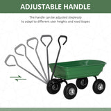 Chariot de jardin acier avec poignée et pneus pneumatiques 10
