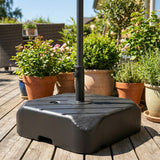 Patio Umbrella Base with Wheels, 158 lb Sand/99 lb Water Filled Outdoor Patio Umbrella Stand