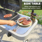 Portable Propane Gas BBQ Grill with Foldable Cart, Wheels, 9500 BTU Gas Barbecue Grill with Piezo Ignition Burner