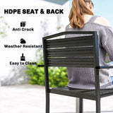 Stackable Patio Chairs Set of 4