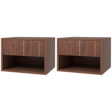 Floating Nightstand Set of 2, Wall Mounted Bedside Table with Drawer for Bedroom