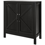 Sideboard Buffet, Kitchen Storage Cabinet with Barn Door and Adjustable Shelves