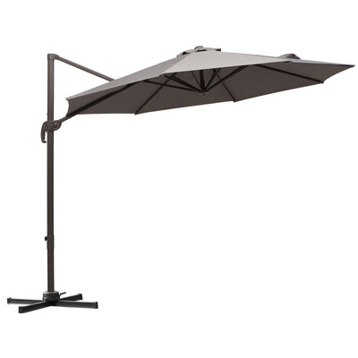 10ft Cantilever Patio Umbrella with 360° Rotation