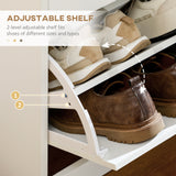 Rangement à chaussures étroit avec 2 tiroirs rabattables et tablettes réglables chaussure
