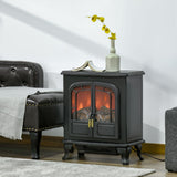 Electric Fireplace Stove Heater with LED Fire Flame Effect