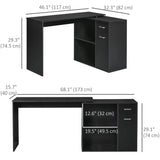 180° Rotating Home Office Corner Desk Storage Shelf Cabinet