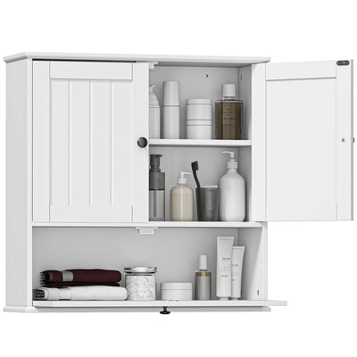 Bathroom Wall Cabinet, Farmhouse Medicine Cabinet with Adjustable Shelves and Flip-Down Door