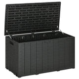 81 Gallon Garden Storage Box, Waterproof Double Wall Storage Container with Wheels and Handles